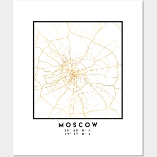 MOSCOW RUSSIA CITY STREET MAP ART Posters and Art